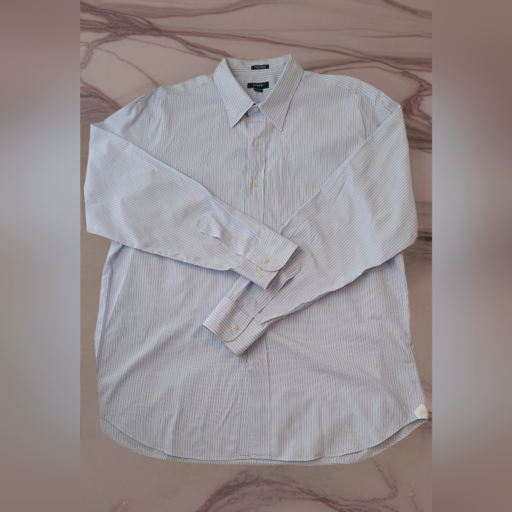 Jcrew 100% Cotton Striped Long Sleeve Dress Shirt Sz XL